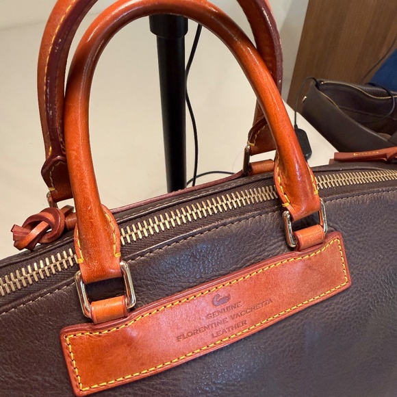 Dooney & Bourke Florentine Domed Satchel Chestnut - Picture 6 of 14